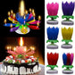 Melody Birthday Candle Musical Flower Candle With Rotating Petals Colorful Flames And Happy Birthday Tune For Celebrations (Large Size)